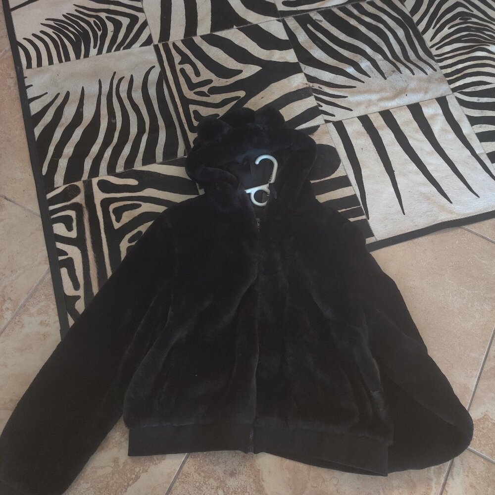 voodoo vixen Jawbreaker cat ear fur jacket size XXL UK New